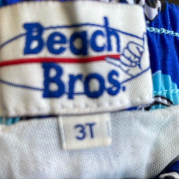 Beach Bros. 3T Blue Print Swim Trunks - Picture 3 of 7